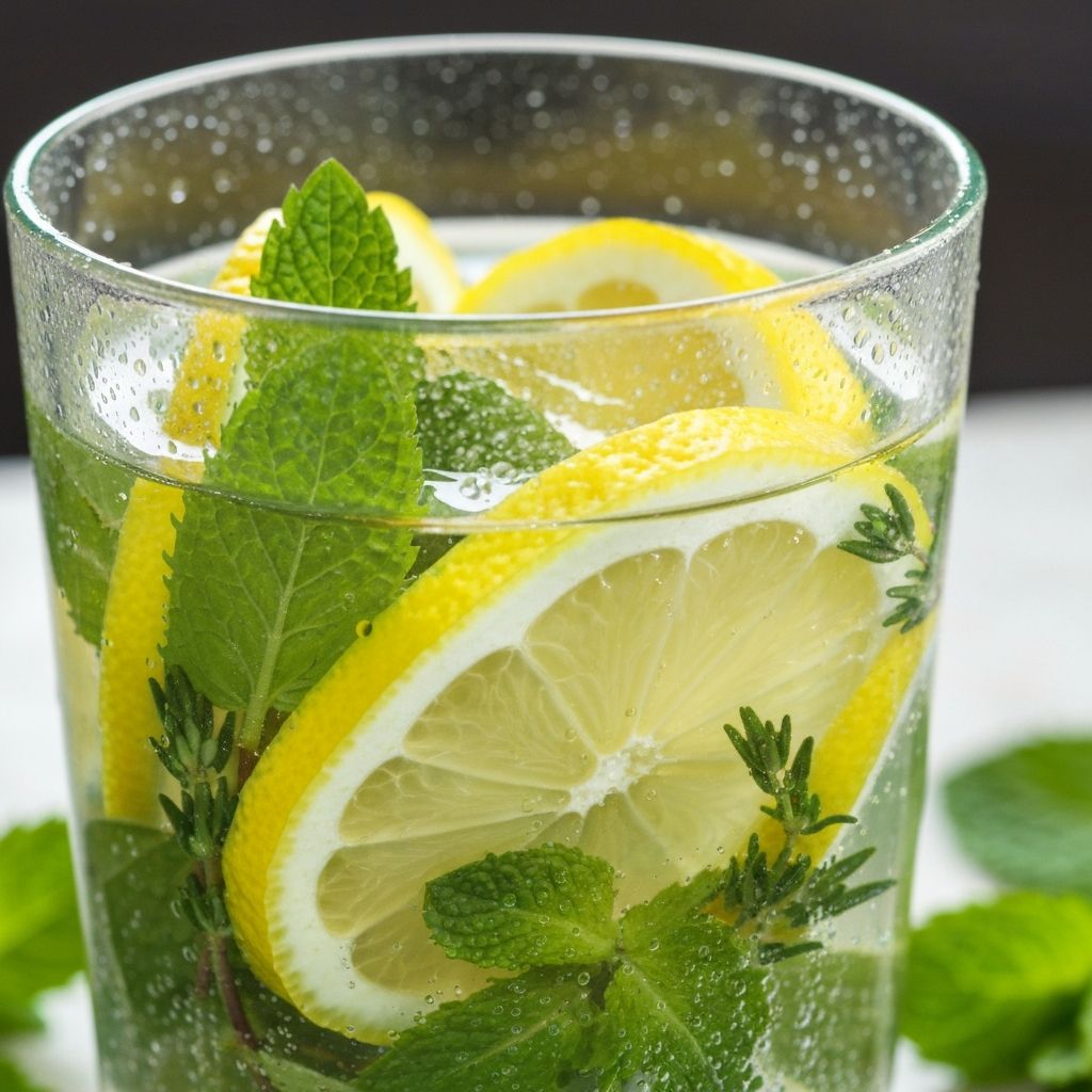 Frisches Wasser mit Zitrone