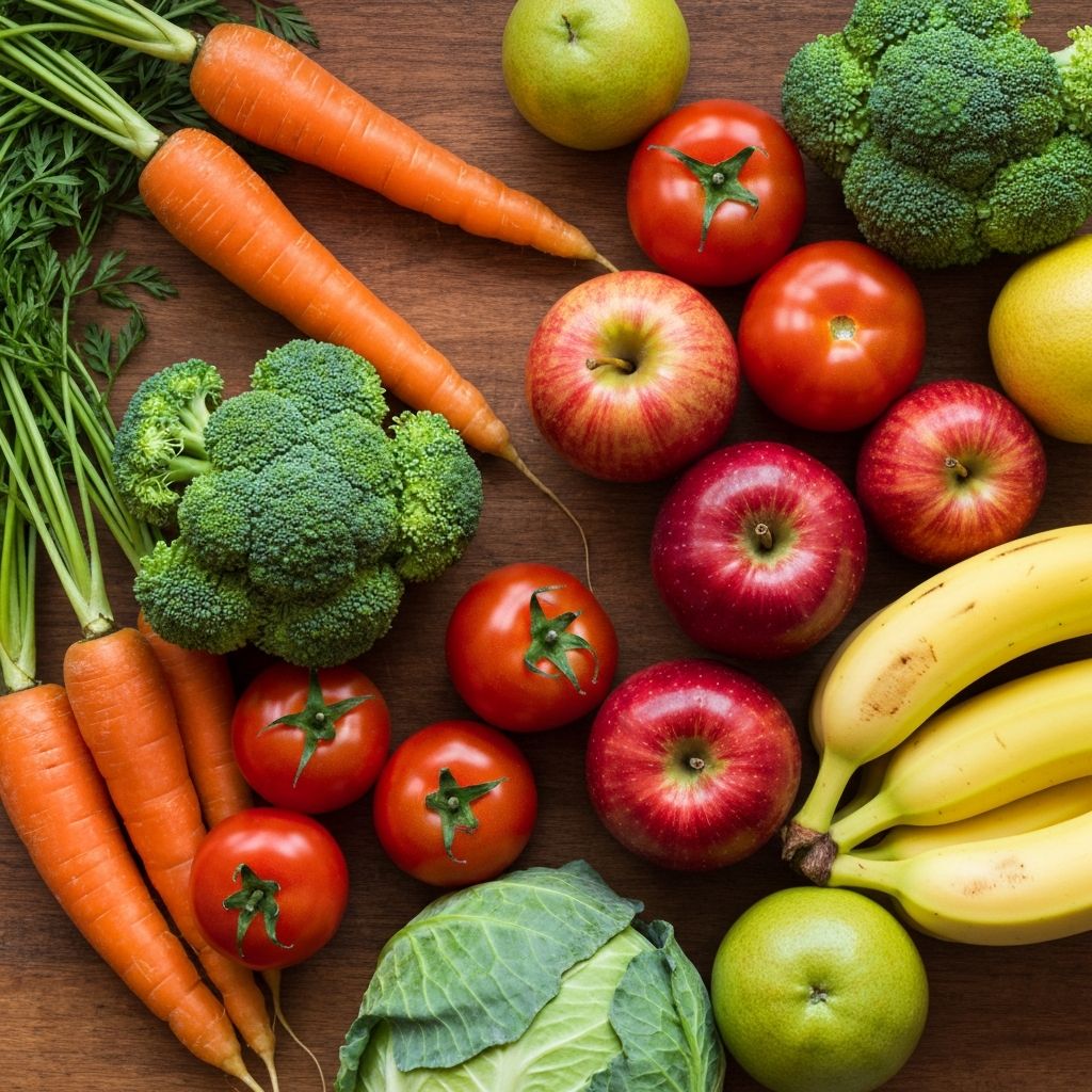 Frisches Gemüse und Obst